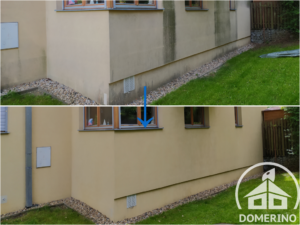 porovnání fasády před a po