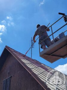 nátěr eternitu z plošiny