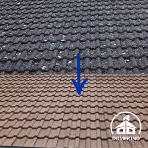 detailní porovnání střechy před a po realizaci