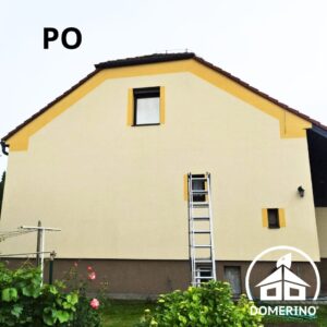 fasáda po odstranění nečistot, plísní..Nanoimpregnace ochrana